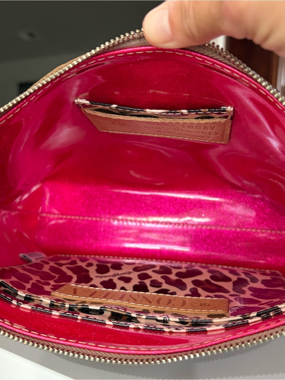 Consuela Brown Floral Tooled Crossbody with Multicolor Strap - Picture 3 of 4